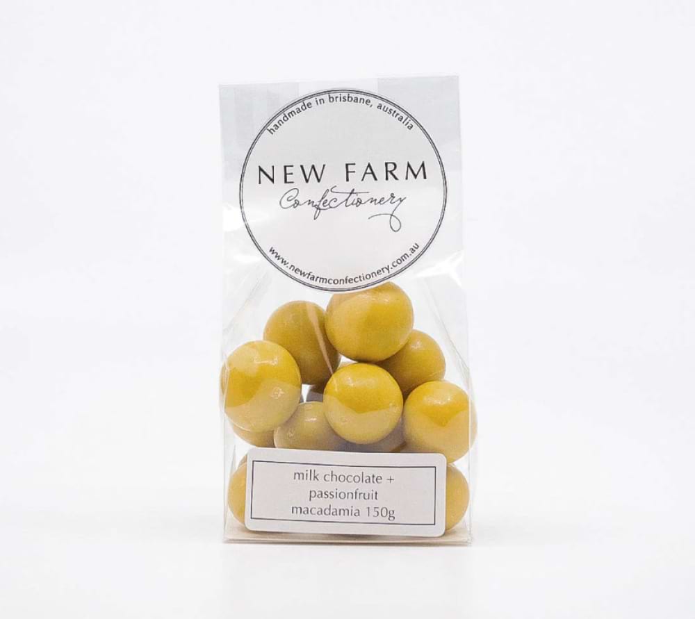 Milk Choc & Passionfruit coated Macadamias 150g