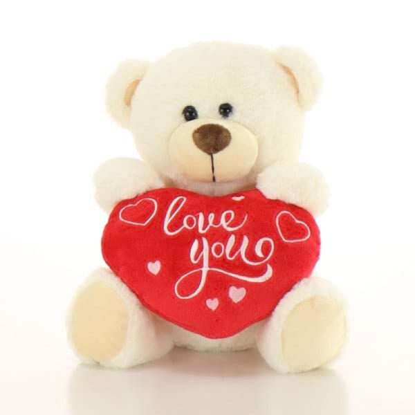 White Love You Bear 24cm