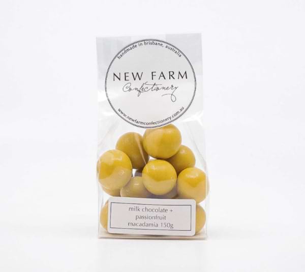 Milk Choc & Passionfruit coated Macadamias 150g